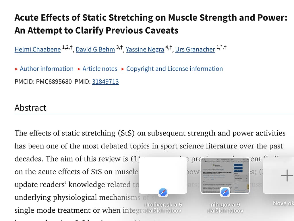 Vedecký pohľad objektivizuje pohľad na strečing